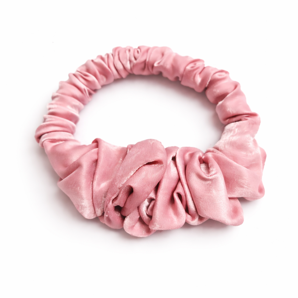 Mini Scrunchie Satinat cu dublă functie de ondulare