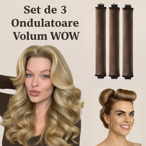 Set de 3 ondulatoare WOW fără căldură
