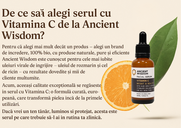 Ser Vitamina C Pură pentru Ten 30 ml – 100%  Vegan