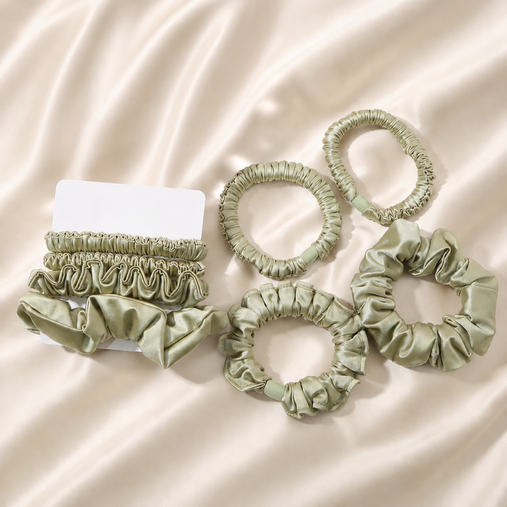 Set 4 Elastice de Păr Tip Scrunchie – Colecție Premium